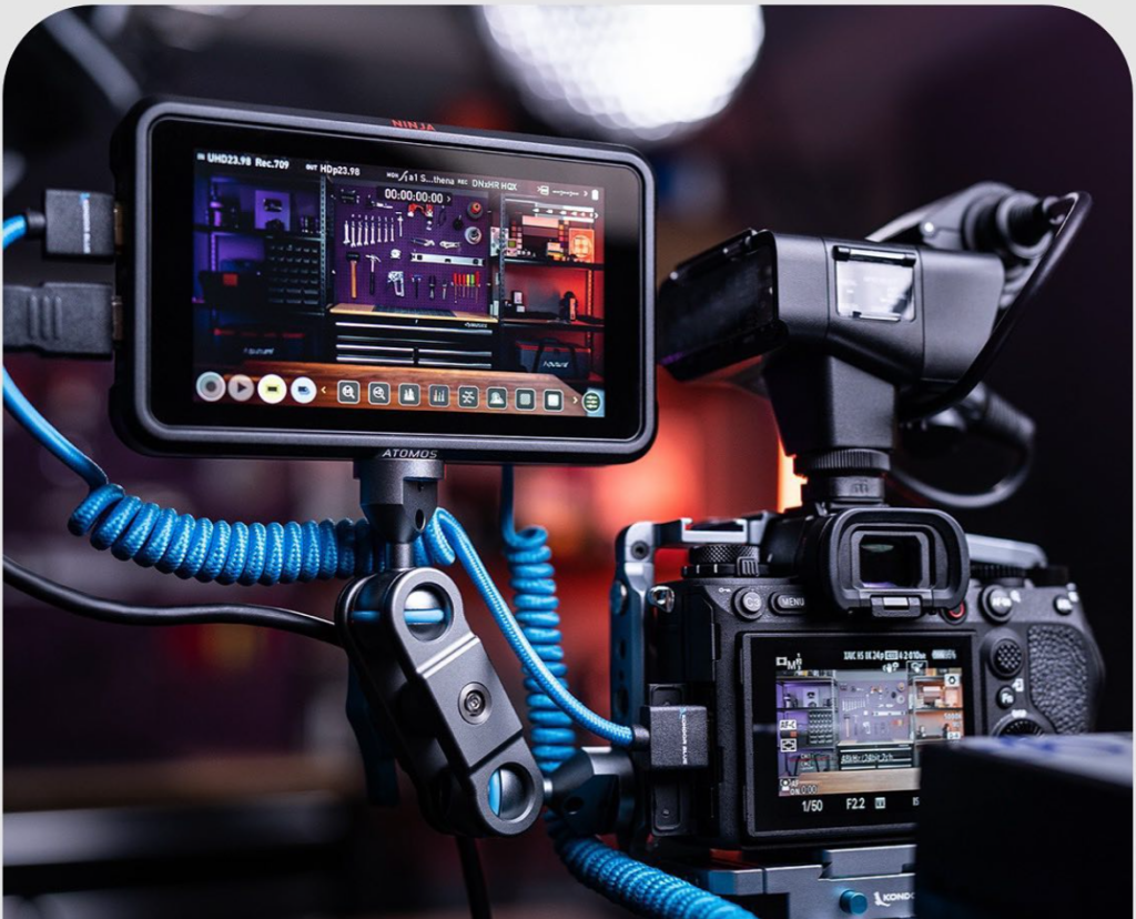 Sony Alpha 1 Video Camera in use