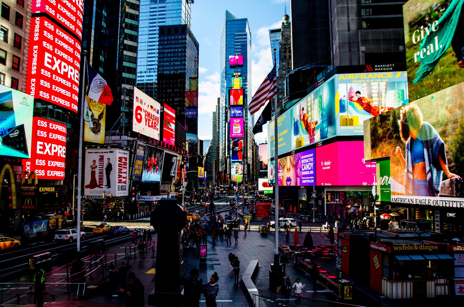 Video billboards in Times Square