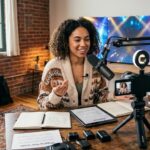 Lady Filming For Blogs